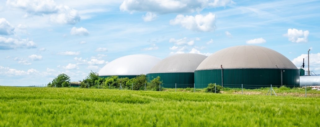Biogas fermentation location in Germany.