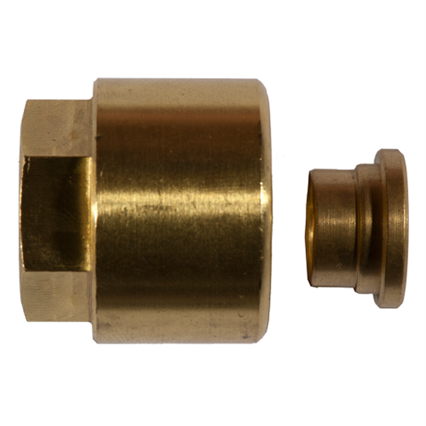 Nut Conn. Tube/Female 15mm_G1/2  Brass G 00021-15-1/2