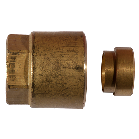 Nut Conn. Tube/Female 6,35mm_G1/4  Brass G 00021-6,35-1/4