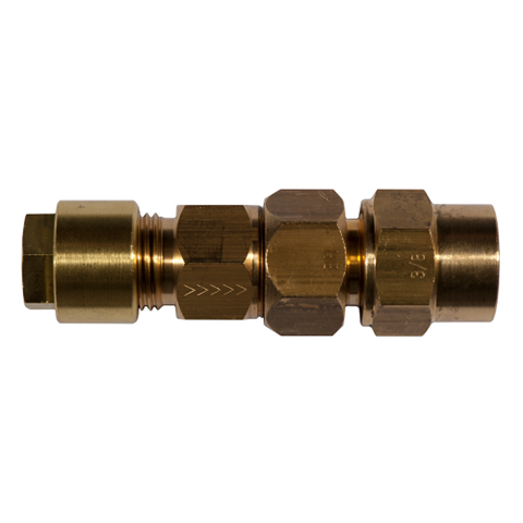 Check Valve Tube/Female 10mm_G3/8 OP 0,2 Bar  Brass Seal NBR CV 03A30-10-3/8 0,2