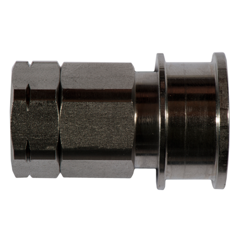 43744000 Coupling - Single Shut-off - Female Thread Rectus and Serto Single shut-off quick couplers work without a valve in the nipple but with a valve in the quick coupler. The flow is stalled when the connection is broken. (Rectus KA serie)