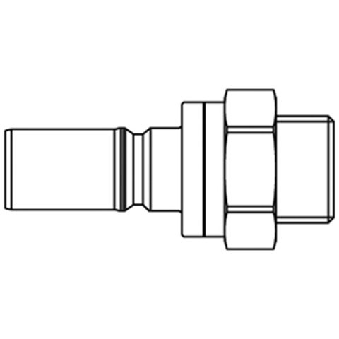 46811400 Nipple - Dry Break - Male Thread Rectus double shut-off nipple with flatsealing or dry-break system for leak-free design. (KL series). On the coupling and plug, our leak-free coupling systems have valves that build up no dead-space volume. As such, when the connection is broken, no drops of the medium being channelled are able to escape. This variant is especially suitable for transporting aggressive media or in sensitive environments like in cleanrooms.