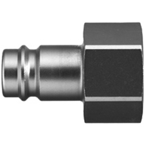48207500 Nipple - Straight Through - Female Thread Serto and Rectus  quick coupling Straight through nipples and plugs with full bore work without a valve and thus achieve the best possible flow (flow). The turbulence which is normally caused by the intergrated valves is not present.