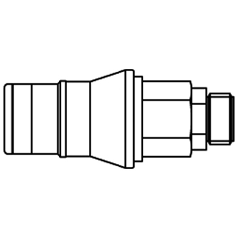 48830760 Coupling - Single Shut-off - Male Thread Rectus quick coupling single shut-off coded system - Rectukey.  The mechanical coding of the coupling and plug offers a  guarantee for avoiding mix-ups between media when coupling, which is complemented by the color coding of the anodised sleeves. Double shut-off version available on request.