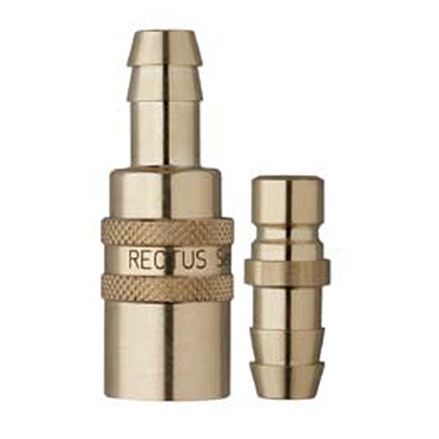 48943000 Nipple - Straight Through - Male Thread Serto and Rectus  quick coupling Straight through nipples and plugs with full bore work without a valve and thus achieve the best possible flow (flow). The turbulence which is normally caused by the intergrated valves is not present.