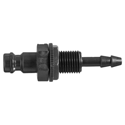 QDN Straight-Through Pan-Mnt with Hose Barb 6mm POM 21SFTS06DXX