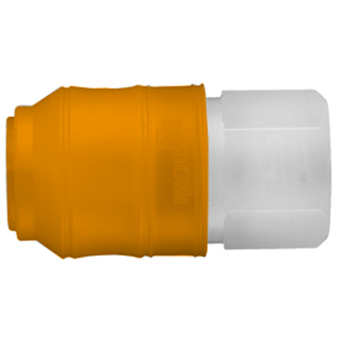 48952820 Coupling - Double Shut-off - Female Thread Rectus quick coupling double shut-off coded system - Rectukey.  The mechanical coding of the coupling and plug offers a  guarantee for avoiding mix-ups between media when coupling, which is complemented by the color coding of the anodised sleeves. Double shut-off version available on request.