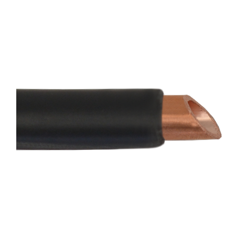 88109510 CU/PVC 管材 - 公制 銅/PVC 管：銅管易於彎曲，使用壽命長。銅管耐高溫、耐腐蝕。這些銅管由 PVC 護套提供額外保護，免受機械損壞。因此，這種管材非常適合外部具有高溫的應用領域。