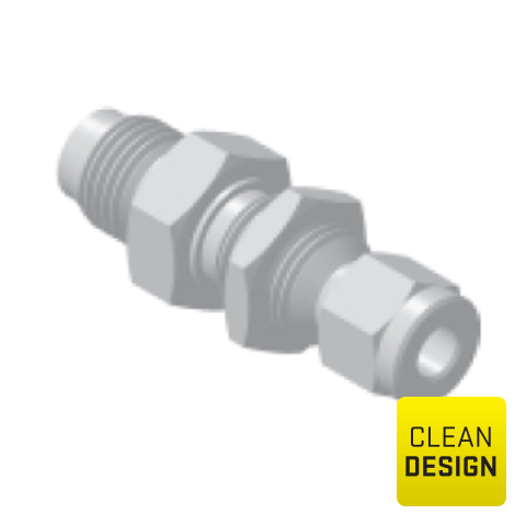 94201680 Bulkhead - Union UHP bulkhead fittings/unions in SS316L stainless steel are internal or external electropolished and packed in a class 10 cleanroom.